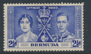Bermuda  SG 109 SC# 117 MH Coronation 1937 see details and scans