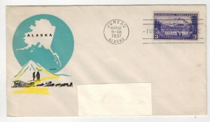 1937 ALASKA US POSSESSION FDC 800-79 GUNDEL BETTER CACHET JUNEAU AK