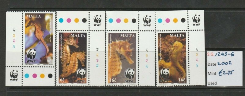 MALTA STAMPS 2002 - SEAHORSES MINT NEVER HINGED