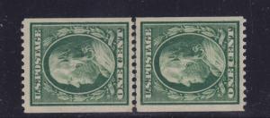 348 Linepair XF OG mint lightly hinged PF certificate nice color ! see pic !