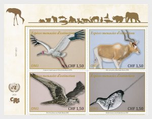 United Nations Stamps 2020. - (3 Offices) - Endangered Species 2020 - Set Mint -