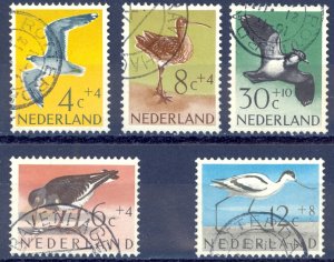 Netherlands Sc# B353-B357 Used 1961 Birds