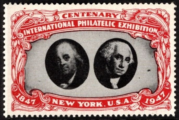 1947 US Poster Stamps Centenary International Philatelic Exhibition Set/4 MNH