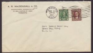 A R MacDougall & Co,Toronto,ON,Canada 1937 Cover