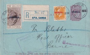 1918, Apia, Samoa to Berne, Switzerland, Censored, See Remark (43691)