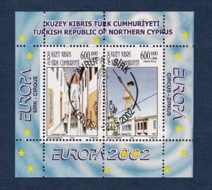 Cyprus  Turkish   #543  cancelled    2002  sheet  Europa  tightrope walker
