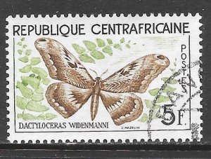 Central African Republic 8: 5f Moth (Dactyloceras widemanni), CTO, F-VF