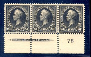 US SCOTT #276-276A COMBO PL# STRIP OF 3 MINT-NEVER HINGED PO FRESH (4/25/24 GP