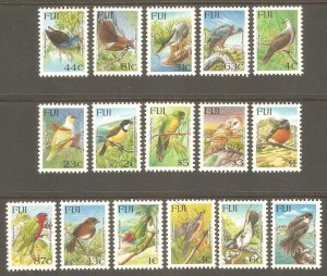 FIJI Sc# 725 - 739A MNH FVF Set of 16 Various Birds