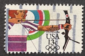 US #2050 Used F/VF - 13c Olympics 84 Archery [US44.4.4]