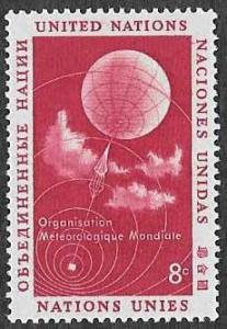 UN New York SC 50 - Weather Balloon  - MNH - 1957