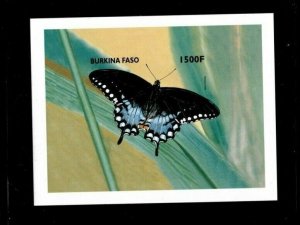 Burkina Faso 1998 - Butterflies - Scott #1112 - IMPERF Souvenir Sheet - MNH