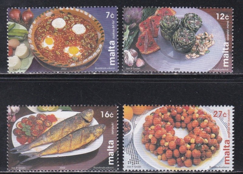 Malta # 1082-1085, Maltese Cuisine, Mint NH, 1/2 Cat.