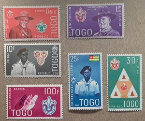 Togo 1961 Boy Scouts, MNH. Scott 401-406, CV $3.60