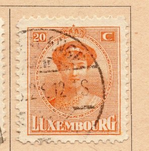 Luxembourg 1921 Early Issue Fine Used 20c. 215166