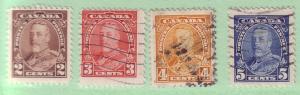 218-221 Canada KG V Pictorial Issue, used    219 220