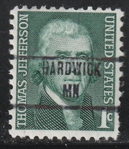 Precancel - Hardwick, MN - PSS 853