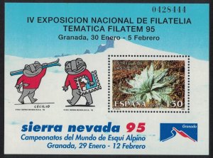 Spain Snow Star Flower Filatem '95 Exhibition MS 1995 MNH SG#MS3311