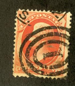 US 178 USED FINE 1 IN OVAL TARGET CANC, SCV $15.00 BIN $8.00