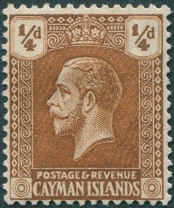 Cayman Islands 1922 ¼d yellow-brown SG69 unused