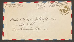 US #UC7 FDC 8c airmail envelope 1932