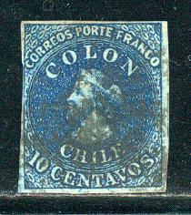 Chile Scott # 10a, used