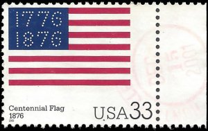 #3403p 33c 1876 Centennial Flag 2000 Used