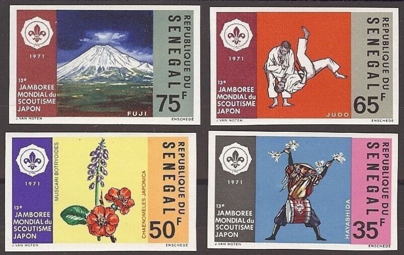 1971 Senegal Scouts World Jamboree judo Mt Fuji IMPERF