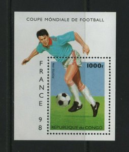 Thematic Stamps Football - CONGO 1996 FRANCE 98 SOCCER M/S mint