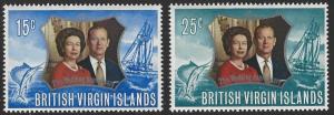 Virgin Islands #257-258 MNH Full Set of 2 QEII Silver Wedding