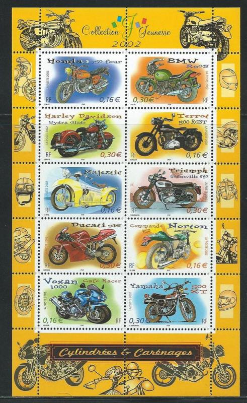 France 2913 2002 Motorcycles s.s. MNH