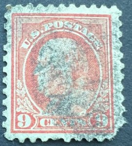 Scott#: 471 - Benjamin Franklin 9¢ 1916 BEP Perf 10 used single stamp - Lot 3