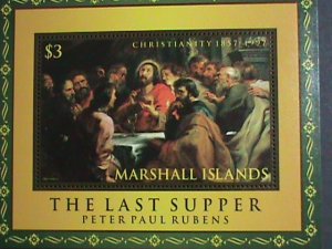 ​MARSHALL ISLAND-1997 SC#626 THE LAST SUPPER -BY PETER PAUL RUBENS MNH-S/S VF