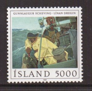 Iceland   #548  MNH  1981  hauling the line painting