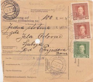 Yugoslavia Bosnia and Herzegovina 5h and 10h (2) Emperor Karl I 1918 K. und K...