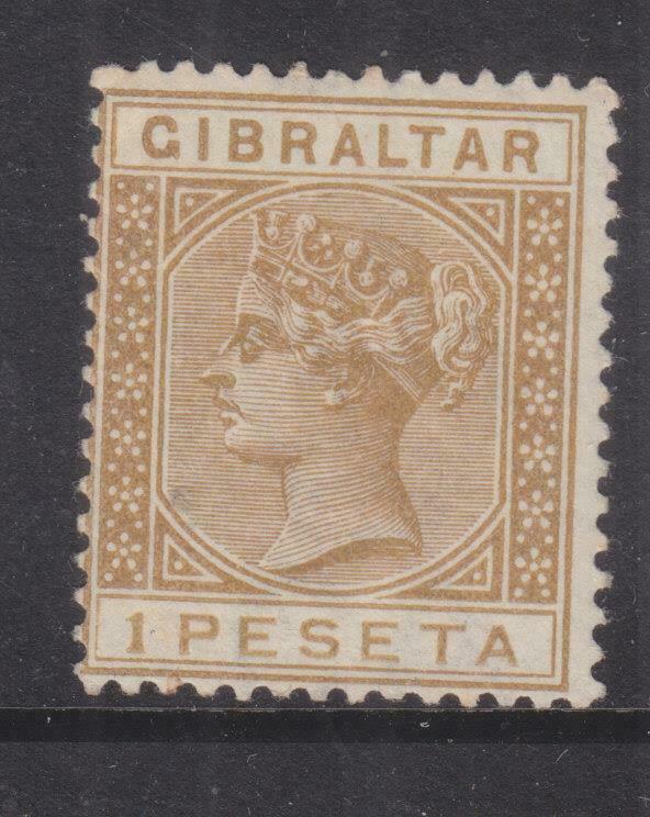 GIBRALTAR, 1889 1p. Bistre, mnh.