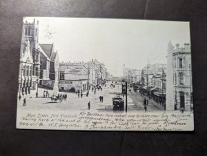 1907 Cape of Good Hope South Africa RPPC Postcard Cover Elizabeth to Tasmania