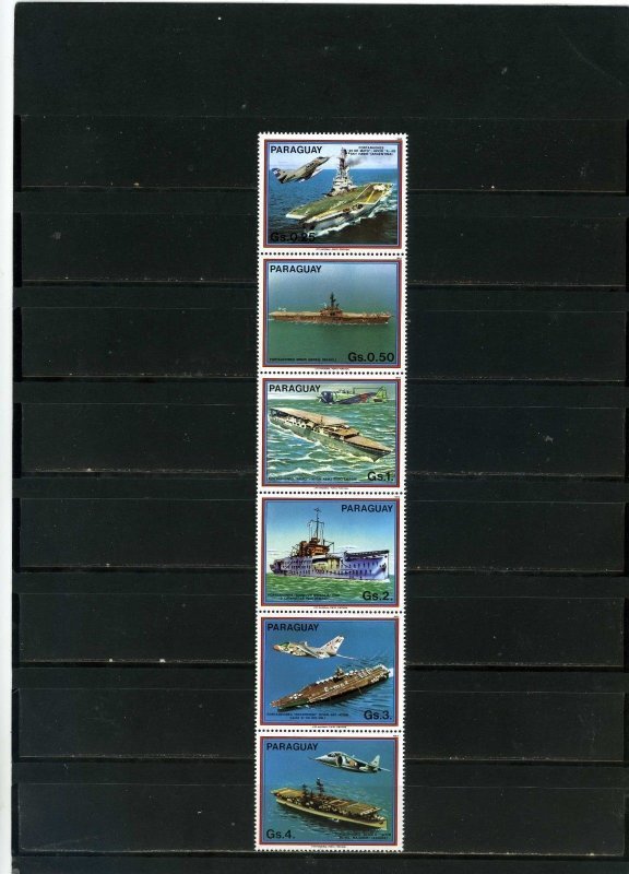Paraguay MNH Strip 2088 Carrier Ships & Airplanes