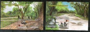 Sri Lanka 2019 National Parks Wildlife Elephant Monkey Bird Reptiles 6 M/s MNH #