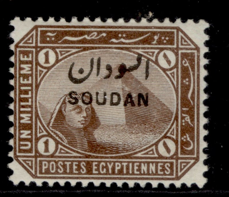 SUDAN QV SG1, 1m pale brown, LH MINT.