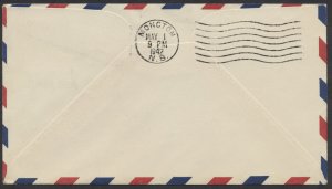 1942 May 1 Sydney NS to Moncton NB Flight Cover AAMC #4205d