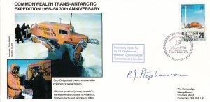 British Antarctic Territory FDC Sc 148 Signed Dr P J Stephenson Cachet Sno-Ca...