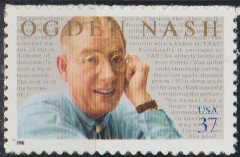 #3659, Single. Ogden Nash MNH, '.37'