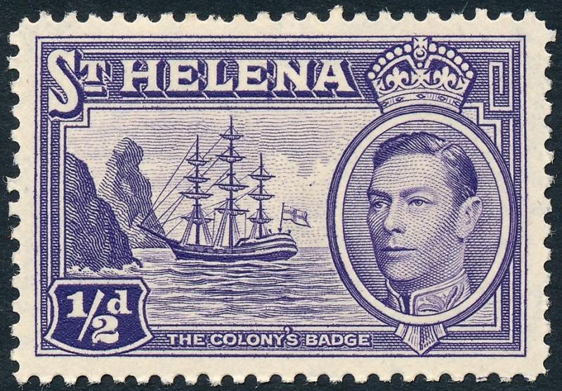 St Helena 1938 ½d Violet SG131 MH