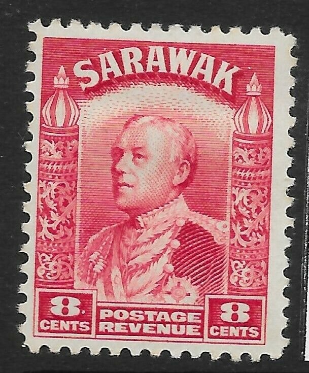 SARAWAK SG112a 1941 8c CARMINE MTD MINT.