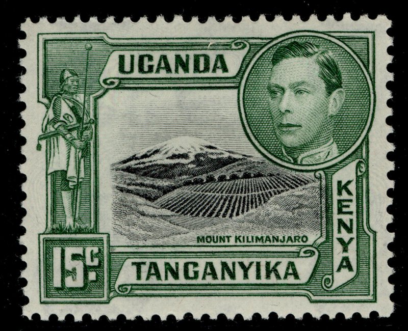 KENYA UGANDA TANGANYIKA GVI SG138, 15c black & green, M MINT.