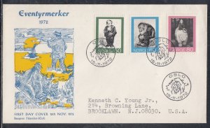 Norway Scott 599-601 FDC - Folk Tales Illustrations