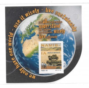 Namibia 2013 Environment Environmental Education Sustainability S/S MNH C4