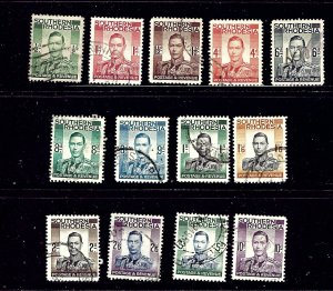 Southern Rhodesia 42-54 Used 1937 set  2019 