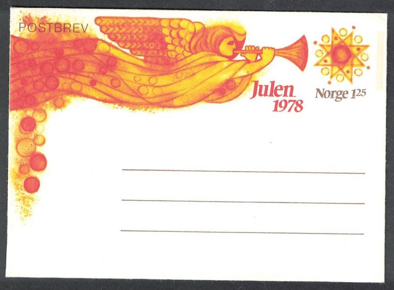 Norway Christmas 1978 Pre-paid Envelope